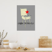 Laat het grijze Poster van de naald achter (Keuken)