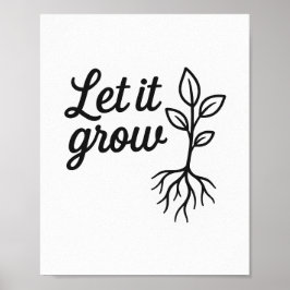 Laat het groeien - Botanische muur Poster