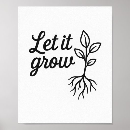 Laat het groeien - Botanische muur Poster (Voorkant)
