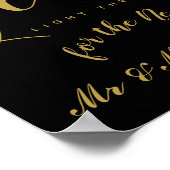 Laat het handbord van de liefdesgloeiende bruiloft poster (Hoek)