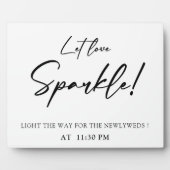 Laat het handschrift Tabletop Plaque met Easel los Fotoplaat (Voorkant)