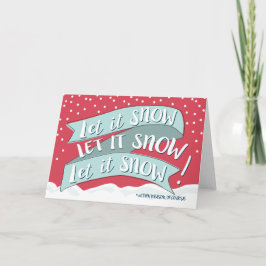 Laat het het Grappige sneeuwen Wenskaart van Feestdagen Kaart
