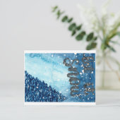 Laat het het originele sneeuwen waterverf feestdagenkaart (Staand voorkant)