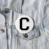 Laat het Initiaal Letter C in zwarte Button doorlo (In situ)