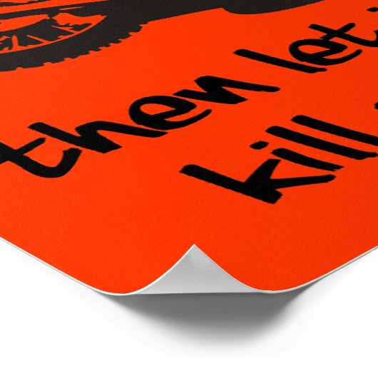 Laat het je vuile bike Motocross Poster-bord doden Poster (Hoek)