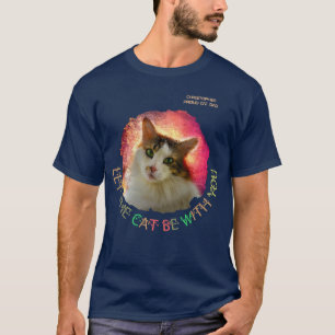 Laat het katje bij je zijn t-shirt