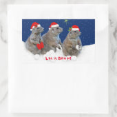 Laat het Kerst sticker sneeuwen (Tas)