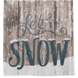 Laat het kerstcadeau sneeuwen douchegordijn