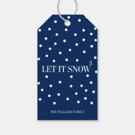 Laat het kerstcadeautje Label sneeuwen Cadeaulabel