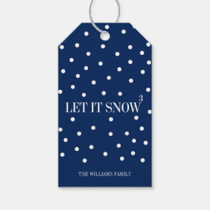 Laat het kerstcadeautje Label sneeuwen Cadeaulabel