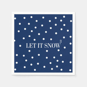 Laat het kerstcadeautje luiers sneeuwen servetten
