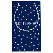 Laat het kerstcadeautje met sneeuw op vakantie klein cadeauzakje (Achterkant)