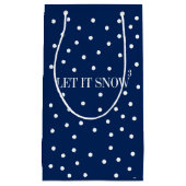 Laat het kerstcadeautje met sneeuw op vakantie klein cadeauzakje (Voorkant)