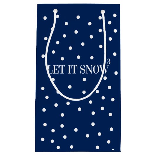 Laat het kerstcadeautje met sneeuw op vakantie klein cadeauzakje (Voorkant)