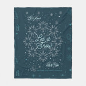 Laat het kerstfeest doorsneeuwen fleece deken (Voorkant)