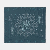 Laat het kerstfeest doorsneeuwen fleece deken (Voorkant (Horizontaal))