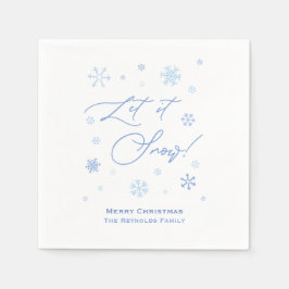 Laat het kerstfeest sneeuwen servet
