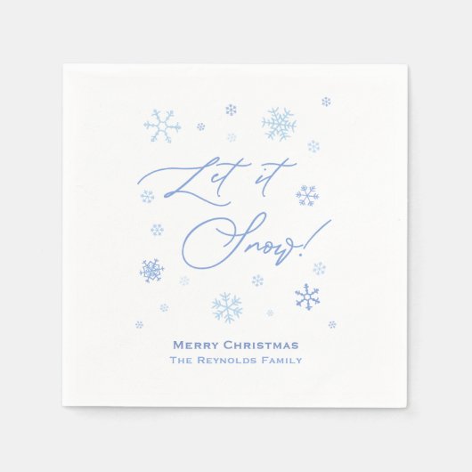 Laat het kerstfeest sneeuwen servet (Voorkant)