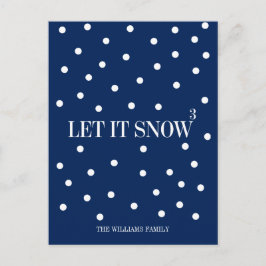 Laat het kerstfeestdag Briefkaart sneeuwen