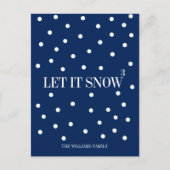 Laat het kerstfeestdag Briefkaart sneeuwen (Voorkant)