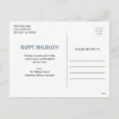 Laat het kerstfeestdag-foto-Briefkaart sneeuwen Feestdagenkaart (Achterkant)