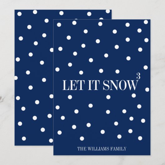 Laat het kerstfeestdag Kaart sneeuwen (Voorkant / Achterkant)