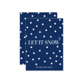 Laat het kerstfeestdag sneeuwen - Kaart Notitiekaartje (Voorkant / Achterkant in situ)