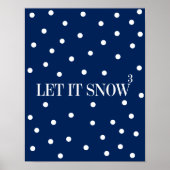 Laat het kerstfeestelijke Poster sneeuwen (Voorkant)
