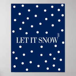 Laat het kerstfeestelijke Poster sneeuwen