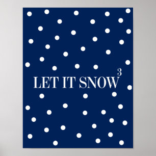 Laat het kerstfeestelijke Poster sneeuwen