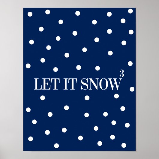 Laat het kerstfeestelijke Poster sneeuwen (Voorkant)