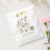 Laat het kerstfeestfeest Sneeuwen Favor Bag Bedankzakje (Gezegeld)