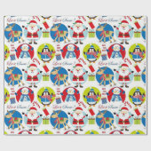 Laat het kerstinpakpapier sneeuwen cadeaupapier (Vlak)