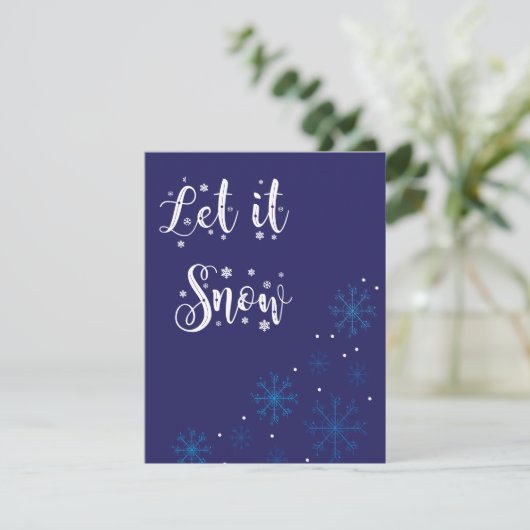 Laat het kerstkaart sneeuwen (Staand voorkant)