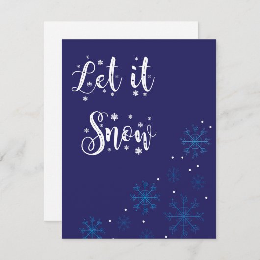 Laat het kerstkaart sneeuwen (Voorkant / Achterkant)