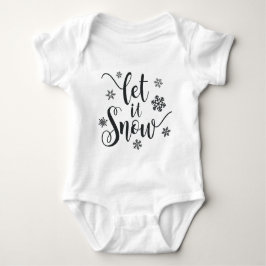 Laat het kerstkalligrafie sneeuwen | Baby Bodysuit