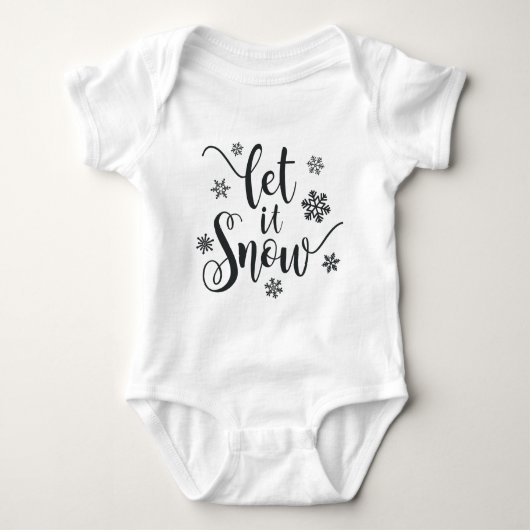 Laat het kerstkalligrafie sneeuwen | Baby Bodysuit (Voorkant)