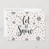 Laat het kerstkalligrafie sneeuwen | BRIEFKAART (Voorkant / Achterkant)