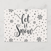 Laat het kerstkalligrafie sneeuwen | BRIEFKAART (Voorkant)