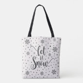 Laat het kerstkalligrafie sneeuwen | CANVAS TAS (Achterkant)