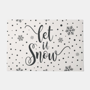 Laat het kerstkalligrafie sneeuwen   Deuren Deurmat