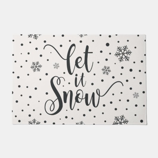 Laat het kerstkalligrafie sneeuwen | Deuren Deurmat (Voorkant)