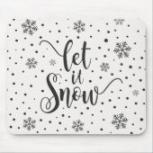 Laat het kerstkalligrafie sneeuwen | Mousepad Muismat (Voorkant)