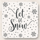 Laat het kerstkalligrafie sneeuwen | ONDERZETTER (Voorkant)