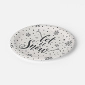 Laat het kerstkalligrafie sneeuwen | Papieren Bord (Gekanteld)