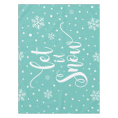 Laat het kerstkalligrafie sneeuwen | Tablecloth Tafelkleed (Voorkant)