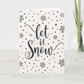 Laat het kerstkalligrafie sneeuwen | WENSKAART Kaart (Voorkant)