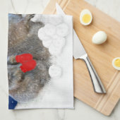 Laat het kerstkeukenhanddoek sneeuwen theedoek (Quarter Fold)