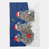 Laat het kerstkeukenhanddoek sneeuwen theedoek (Verticaal)
