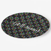 Laat het kerstlicht sneeuwen papieren bordje (Gekanteld)